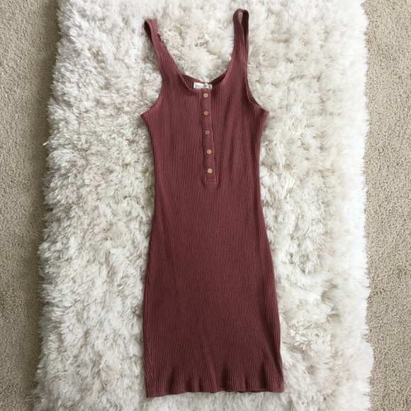 🎉HP🎉Mauve Ribbed Mini Dress - Picture 2 of 8